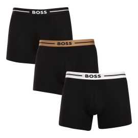 3PACK Boxers para hombre BOSS negro (50517834 981) M.
Regálese el máximo confort y un estilo atemporal con los calzoncillos bóxer para hombre de BOSS.
Material de primera calidad para el máximo confort
Los calzoncillos están confeccionados con una mezcla de alta calidad de algodón y elastano, que proporciona la combinación perfecta de suavidad, transpirabilidad y elasticidad.
Diseño estilizado y aspecto elegante
El diseño clásico con un sutil logo de BOSS en la goma tejida confiere a los bóxers un aspecto moderno y sofisticado.
Por qué te encantarán los bóxers BOSS

Algodón de primera calidad: Suave, transpirable y cómodo para el cuerpo.
Cintura elástica con logo de BOSS: Elegante y cómoda.
Bragas más largas: Ideal debajo de un traje y para hacer deporte.
Material flexible: Se adapta perfectamente a tu cuerpo.

A todos los hombres con estilo les encantará la ropa interior de BOSS
La marca BOSS surgió del conocido fabricante de ropa Hugo Boss como una línea de productos para hombres amantes de las prendas de calidad y los looks atemporales.
¿Cómo cuidar sus boxers BOSS?
Para que tus nuevos calzoncillos mantengan su forma y calidad el mayor tiempo posible, te recomendamos que sigas estas pautas:

Lavandería: Lavar a 40°C con colores similares y detergente suave.
Secado: Se pueden secar en secadora a baja temperatura, pero recomendamos el secado al aire libre para una mayor duración.
Planchado: Si es necesario, planchar a fuego lento.

Consejo: Encontrar la prenda interior adecuada que se adapte perfectamente a ti puede ser todo un reto.