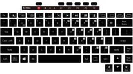 Zebra keyboard, FR.