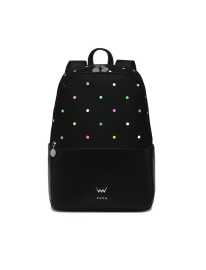 VUCH Zane Dotty Black.

Vnútorný priestor s oddeleným priestorom na mini notebook
Nastaviteľné ramenné popruhy
Predná priehradka uzatvárateľná na zips
Extrémne pevný a odolný materiál
 Cutie dotty
Vytmav to sivej!
Kolekcia Cutie Dotty je do bodky vybavená hravosťou a šmrncom.