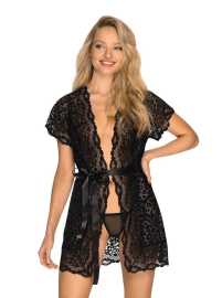 Ženska halja Obsessive črna (Giully peignoir) L.
Iščete sodobno in seksi toaleto?
Obleka Obsessive je zelo moderna in seksi, zato bo všeč in poživila vašo garderobo.