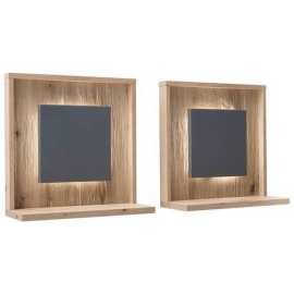 NÁSTENNÁ POLICA, sivá, farba duba, 45/45/18 cm.