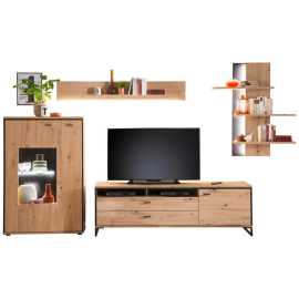 MID.YOU OBÝVACIA STENA, antracitová, farba duba.