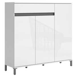 Xora SKRINKA NA TOPÁNKY, biela, 120/115/34 cm.