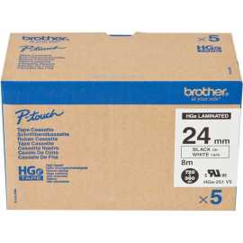 Brother HGe-251, 24mm x 8m, 5ks, čierna tlač / biely podklad, originálná páska.
Originálna kazeta s páskou = záruka náplne priamo od výrobcu tlačiarne štítkov
100% použitie so štítkovačom - bezproblémové fungovanie
Originálne samolepiace pásky zaručujú veľmi jednoduchú aplikáciu
Overená špičková kvalita - čitateľný a ostrý text
Pásky sú odolné proti vode, UV žiareniu, oderu alebo extrémnym teplotám
Jednoduchá a rýchla výmena
Ideálne do kancelárie aj domácnosti
Garancia Vašej spokojnosti s použitím našej originálnej náplne

Kód výrobcu: HGE251V5