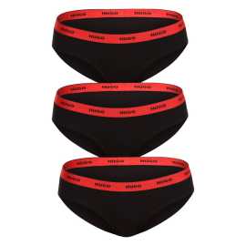 3PACK Damen Slips HUGO schwarz (50480157 005) S.