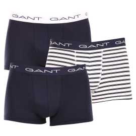 3PACK herenboxershort Gant veelkleurig (902323013-433) 3XL.
Zet in op comfort en een tijdloze look met de GANT herenboxershort in een tijdloze kleurencombinatie.
Eersteklas materiaal voor dagelijks comfort
De boxershorts zijn gemaakt van een hoogwaardige mix van katoen en elastaan.
Modern ontwerp voor werk en uitgaan
Het eenvoudige ontwerp wordt aangevuld door een tailleband met het GANT-logo, die zacht is en niet drukt.
Waarom je zeker GANT boxershorts moet proberen

Kwaliteitsmateriaal en comfortabele pasvorm: Zacht katoen met elastaan zorgt voor comfort en een geweldige pasvorm.
Stijlvol minimalistisch ontwerp: Het klassieke kleurenschema en het rubberen logo zien er elegant en modern uit.
Veelzijdig gebruik: Ideaal voor dagelijks gebruik, werk, sport en vrije tijd.

GANT ondergoed voor stijlvolle mannen
Sinds 1949 staat het merk GANT synoniem voor precisiewerk en kwaliteitsmaterialen.
Hoe te onderhouden GANT heren boxershorts
Om ervoor te zorgen dat je wasgoed lang in goede conditie blijft, raden we je de volgende tips aan.

Wasgoed: De pen heeft een maximale temperatuur van 40 °C.
Drogen: Je kunt je boxers in de wasdroger drogen - we raden aan om het fijnwasprogramma op een lagere temperatuur in te stellen.
Strijken: Indien nodig kun je ze op een lage temperatuur strijken, het beste binnenstebuiten.

Tip: Het juiste ondergoed vinden dat perfect bij je past, kan een uitdaging zijn.