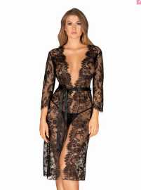 Ženska halja Obsessive črna (Lashy peignoir) S.
Iščete sodobno in seksi toaleto?
Obleka Obsessive je zelo moderna in seksi, zato bo všeč in poživila vašo garderobo.