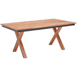 Livetastic JEDÁLENSKÝ STÔL, akácia, prírodná farba, čierna, 180/100/76 cm.