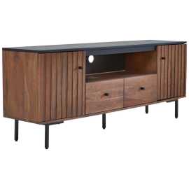 MID.YOU NÍZKA KOMODA, akácia, čierna, farba vlašského orecha, 165/65/40 cm.