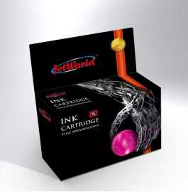 JetWorld PREMIUM kompatibilná cartridge pro HP 973X F6T82AE purpurová (magenta).
Cena kompatibilnej cartridge Jet World pre tlačiarne HP je nižšia než u originálnej, ušetrite teda až 80 % nákladov na tlač.
Vďaka svojej prémiovej kvalite je vhodná aj pre náročných používateľov.
S alternatívnou náplňou dokážete vytlačiť rovnaký alebo dokonca vyšší počet strán než originál, pri zachovaní rovnakej kvality – ostré rysy a sýte farby.
Na všetky náplne Jet World poskytujeme doživotnú záruku.
Je ideálny pre každodennú tlač dokumentov alebo fotografií Vašich nezabudnuteľných zážitkov.
Každá kompatibilná atramentová náplň prechádza pri výrobe prísnou kontrolou kvality.
Výrobca Jet World sú preverení viac než 20 rokmi skúseností a vyrábajú produkty podľa normy ISO 9001, ISO 14001 a ISO 18001.

 Existuje mnoho výrobcov kompatibilných náplní, ale môžu sa líšiť svojou kvalitou.My Vám garantujeme 100% spokojnosť vďaka overenej kvalite nášho dodávateľa.Firma Jet World získala počas svojho pôsobenia na trhu mnoho skúseností a vďaka tomu ich výrobky dosahujú rovnakú úroveň kvality, ako originálne.
 Kód výrobcu: JWI-H973XMR