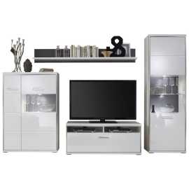 Livetastic OBÝVACIA STENA, sivá, strieborná, biela.