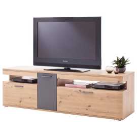 Livetastic TV DIEL, antracitová, farba duba, 180/55/50 cm.