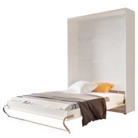 Sconto Sklápacia posteľ CONCEPT PRO CP-02 biela vysoký lesk, 120x200 cm.