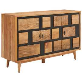 Livetastic ŠIROKÁ KOMODA, akácia, mangové drevo, prírodná farba, 130/82/42 cm.