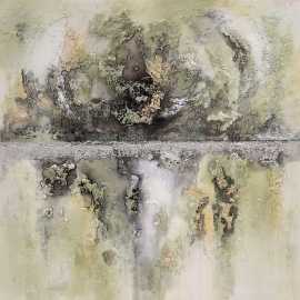 Monee OLEJOMAĽBA, abstraktné, 85/85 cm.