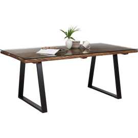 Ambia Home JEDÁLENSKÝ STÔL, prírodná farba, čierna, 190/95/76 cm.