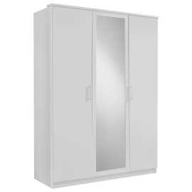 MID.YOU BIELA SKRIŇA SO ZRKADLOM, biela, 135/199/58 cm.
