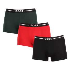 3PACK Boxers pour hommes BOSS multicolore (50517833 980) L.
Offrez-vous le summum du confort et un style intemporel avec le caleçon BOSS pour homme.
Matériau de première qualité pour un confort maximal
Le boxer est fabriqué à partir d'un mélange de coton et d'élasthanne de haute qualité, qui offre une combinaison parfaite de douceur, de respirabilité et d'élasticité.
Un design élégant et une allure élégante
Le design classique avec un logo BOSS subtil sur le caoutchouc tissé confère à ce boxer un look moderne et sophistiqué.
Pourquoi vous aimerez les caleçons BOSS

Coton de première qualité: Doux, respirant et confortable pour le corps.
Taille élastiquée avec logo BOSS: Élégant et confortable.
Culotte plus longue: Idéal sous un costume et pour le sport.
Matériau souple: Il s'adapte parfaitement à votre corps.

Tous les hommes élégants aimeront les sous-vêtements BOSS
La marque BOSS, issue du célèbre fabricant de vêtements Hugo Boss, est une ligne de produits destinée aux hommes qui aiment les articles de qualité et les looks intemporels.
Comment entretenir votre boxer BOSS ?
Pour que votre nouveau boxer conserve sa forme et sa qualité le plus longtemps possible, nous vous recommandons de suivre les conseils suivants :

Blanchisserie : Laver à 40°C avec des couleurs similaires et un détergent doux.
Séchage : Vous pouvez les sécher au sèche-linge à basse température, mais nous recommandons le séchage à l'air libre pour une durée de vie plus longue.
Repassage : Si nécessaire, repasser à feu doux.

Conseil : Trouver le sous-vêtement qui vous convient parfaitement peut s'avérer difficile.