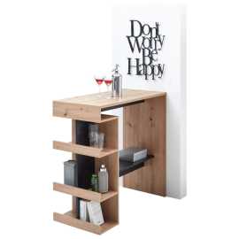 Livetastic BAROVÝ STÔL, čierna, dub artisan, 108/50/103 cm.