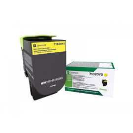 Lexmark 71B20Y0 žltý (yellow) originálny toner.
Originálny toner = záruka priamo od výrobcu tlačiarne
100 % použitie v tlačiarni - bezproblémové fungovanie s vašou tlačiarňou
Použitím originálnej náplne predlžujete životnosť tlačiarne
Osvedčená špičková kvalita - vysoko kvalitná a spoľahlivá tlač originálnou tlačovou kazetou od prvej do poslednej stránky
Trvalé a profesionálne výsledky tlače - dlhodobá udržateľnosť tlače
Kratšia prodleva pri tlači stránok
Garancia Vašej spokojnosti s použitím našej originálnej náplne
Zabezpečujeme bezplatnú recykláciu originálnych náplní
Zlyhanie náplne v menej ako 1% prípadov
Jednoduchá a rýchla výmena náplne

Kód výrobcu: 71B20Y0