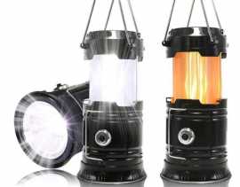 Končíme50 - Multifunkčná kempingová lampa (3v1) s režimom plápolajúceho ohňa