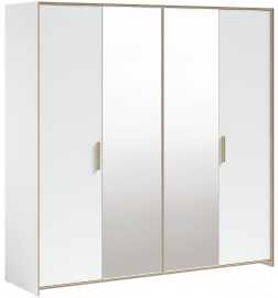 Štvordverová šatníková skriňa so zrkadlom dylan - biela/dub svetlý.

 

Skriňa disponuje systémom odvetrávania, umiestneným v zadnej doske.

 

Rozmery štvordverové šatníkovej skrine so zrkadlom Dylan sú 206x206x61cm (š, v, h).

 

Všetok nábytok patriaci do kolekcie Dylan nájdete nižšie v súvisiacich produktoch.