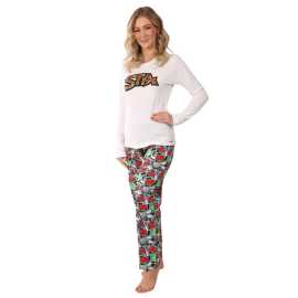 Ženska pidžama Styx lubenice (PDD1459) XL.
Želite li spojiti udobnost, stil i kvalitetu češke proizvodnje?
Vrhunski materijali za maksimalnu udobnost
Ženske pidžame Styx izrađene su od vrhunskih materijalakoji će osigurati maksimalnu udobnost tijekom cijele noći.
Udoban kroj i moderan dizajn za miran san
Kroj ženske pidžame Styx pružit će vam maksimalnu udobnost tijekom odmora i spavanja.
Zašto odabrati žensku pidžamu Styx?

Premium kombinacija materijala: Pamučni saten za hlače, mekani pamuk za majicu.
Udobno pristajanje: Sloboda kretanja i maksimalna udobnost tijekom spavanja.
Proizvedeno u Češkoj Republici: Podrška lokalnoj proizvodnji i osiguranju kvalitete.

Kvaliteta iz Češke, to je donje rublje Styx
Donje rublje Styx u potpunosti je proizvedeno u Češkoj.
Kako se brinuti za Styx pidžamu?
Da bi vaša pidžama dugo bila lijepa i udobna, slijedite ove upute:

Pranje: Prati u perilici rublja na 30°C s blagim deterdžentom.
Sušenje: Ne koristite sušilicu, sušite na zraku.
Peglanje: Može se glačati na niskoj temperaturi (preporučujemo glačanje naopačke).

Savjet: Postanite stručnjak za održavanje donjeg rublja zahvaljujući savjetima u našem članku i pružite svojim omiljenim komadima njegu koju zaslužuju.