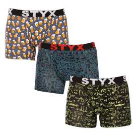 3PACK pánske boxerky Styx long art športová guma viacfarebné (3U12672/2) XXL, trenky.
Doprajte si pohodlie, ktoré vydrží celý deň, s pánskymi boxerkami Styx v klasických farbách.
Kvalitný materiál pre maximálne pohodlie
Boxerky sú vyrobené z prvotriednej zmesi bavlny a umelých vlákien.
Praktický dizajn a česká precíznosť
Boxerky Styx majú kratšie nohavice, ktoré sa nikde nezhrňujú a poskytujú maximálnu voľnosť pohybu.
Prečo si vybrať boxerky Styx

Česká kvalita: navrhnuté a vyrobené v Českej republike, čo zaručuje najvyššiu kvalitu spracovania.
Prémiové materiály: kombinácia bavlny, modalu a elastanu pre maximálne pohodlie.
Univerzálny dizajn: kratšie nohavičky a štýlová športová guma na každú príležitosť.

Spodná bielizeň Styx je jednou z najobľúbenejších
Česká značka Styx je medzi zákazníkmi známa najmä vďaka svojej spodnej bielizni s neotrelými vzormi vo výrazných farbách.
Ako sa mám starať o svoje boxerky Styx?

Perte ich pri teplote 30 °C s jemným pracím prostriedkom, aby bol materiál stále mäkký a príjemný.
Sušenie: Sušička sa neodporúča, boxerky sušte voľne na vzduchu, aby si zachovali svoj tvar.
Žehlenie: V prípade potreby žehlite pri nízkej teplote, aby si materiál zachoval svoju mäkkosť.

Tip: Staňte sa expertom na údržbu spodnej bielizne vďaka tipom v našom článku a doprajte svojim obľúbeným kúskom starostlivosť, ktorú si zaslúžia.