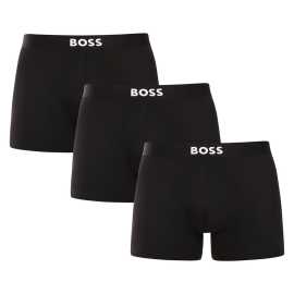 3PACK Moške boksarice BOSS črne (50544272 001) S.
Privoščite si popolno udobje in brezčasen slog z moškimi boksericami BOSS.
Vrhunski material za maksimalno udobje
Bokserice so izdelane iz visokokakovostne mešanice bombaža in elastana, ki zagotavlja popolno kombinacijo mehkobe, zračnosti in elastičnosti.
Elegantna zasnova in eleganten videz
Klasična zasnova s subtilnim logotipom BOSS na tkani gumi daje bokserkam sodoben in prefinjen videz.
Zakaj vam bodo bokserice BOSS všeč

Premium bombaž: Mehka, zračna in udobna za telo.
Elastičen pas z logotipom BOSS: Elegantno in udobno.
Daljše hlačke: Idealen je pod obleko in za šport.
Prilagodljiv material: Popolnoma se prilagodi vašemu telesu.

Spodnje perilo BOSS bo všeč vsem elegantnim moškim
Blagovna znamka BOSS je nastala iz znanega proizvajalca oblačil Hugo Boss kot linija izdelkov za moške, ki imajo radi kakovostne kose in brezčasen videz.
Kako skrbeti za bokserje BOSS?
Če želite zagotoviti, da bodo vaše nove boksarice čim dlje ohranile svojo obliko in kakovost, priporočamo, da upoštevate naslednje smernice:

Pralnica: Perite pri 40 °C s podobnimi barvami in blagim pralnim sredstvom.
Sušenje: Lahko jih sušite v sušilnem stroju na nizki stopnji, vendar priporočamo sušenje na zraku za daljšo življenjsko dobo.
Likanje: Po potrebi likanje izvajajte na nizki temperaturi.

Nasvet: Iskanje pravega spodnjega perila, ki se vam popolnoma prilega, je lahko izziv.
