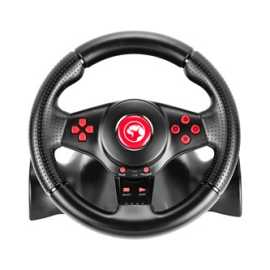 Volant Marvo GT-903 GT903, volant s pedály a řadící pákou, 16tl., USB, černý.
Rozbehnite svoj závod na plné obrátky!

Reálny pocit
Do svojho kokpitu budete sadať s nadšením.

Drží ako pribitý
Prudké zákruty?
Vlastnosti
* 16 tlačidiel
* Plug and Play
* Pripojenie: káblové USB
* Dĺžka kábla: 1,9 m
* El.
* Veľkosť volantu: cca 220 x 270 x 230 mm
* Veľkosť pedálov: cca 210 x 200 x 130 mm
* Kompatibilné s: PC / PS3 / PS4 / XBOX ONE / XBOX 360 (iba pre káblové ovládače)/ Android / NINTENDO SWITCH konzolami* Kompatibilné s: Windows Vista / 7 / 8 / 8.1 / 10     * Upozornenie: Pre správnu funkčnosť volantu u konzol PS4 / XBOX ONE / XBOX 360 je nutnosť zapojenia gamepadu k volantu príslušným káblom.
1.
2.
3.
 
   