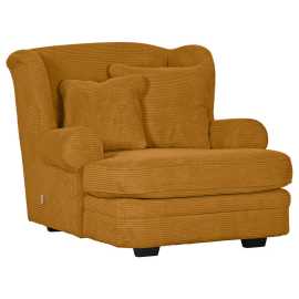 Ambia Home XXL KRESLO, textil, tmavožltá.