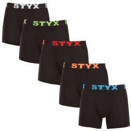 5PACK pánske boxerky Styx long športová guma čierné (5U9602) XL, trenky.
Doprajte si pohodlie, ktoré vydrží celý deň, s pánskymi boxerkami Styx.
Kvalitný materiál pre maximálne pohodlie
Boxerky sú vyrobené z prvotriednej zmesi bavlny a umelých vlákien.
Praktický dizajn a česká precíznosť
Boxerky Styx majú predĺžené nohavičky, ktoré poskytujú dodatočnú oporu a zabraňujú odieraniu stehien, čo oceníte pri športe a dlhom sedení v kancelárii alebo v aute.
Prečo si vybrať boxerky Styx

Česká kvalita: Navrhnuté a vyrobené v Českej republike, čo zaručuje najvyššiu kvalitu spracovania.
Prémiové materiály: Kombinácia bavlny, modalu a elastanu pre maximálne pohodlie.
Univerzálny dizajn: Predĺžené nohavice a štýlové športové elastické nohavice na každú príležitosť.

Spodná bielizeň Styx je jednou z najobľúbenejších
Česká značka Styx je medzi zákazníkmi známa najmä vďaka svojej spodnej bielizni s neotrelými vzormi vo výrazných farbách.
Ako sa mám starať o svoje boxerky Styx?

Pranie: Per je na 30 °C s jemným pracím prostriedkom, aby materiál zostal hebký a príjemný.
Sušenie: Sušička sa neodporúča, boxerky sušte voľne na vzduchu, aby si zachovali svoj tvar.
Žehlenie: V prípade potreby žehlite pri nízkej teplote, aby si materiál zachoval svoju mäkkosť.

Tip: Staňte sa expertom na údržbu spodnej bielizne vďaka tipom v našom článku a doprajte svojim obľúbeným kúskom starostlivosť, ktorú si zaslúžia.