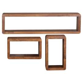 MID.YOU SADA NÁSTENNÝCH REGÁLOV, farba indického palisandra.