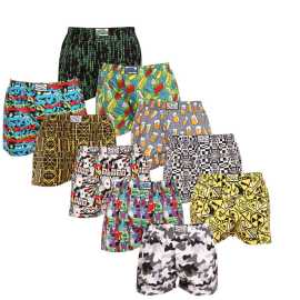 10PACK pánske trenky Styx art klasická guma viacfarebné (10A112570275735) M, trenírky.
Doprajte si štýl a pohodlie s pánskymi šortkami Styx v pestrých farbách a originálnom dizajne.
Mäkký materiál pre celodenné pohodlie
Šortky Styx sú vyrobené zo 100 % bavlny, ktorá ponúka mäkkosť a priedušnosť aj pri celodennom nosení.
Originálny dizajn a pohodlné nosenie
Šortky Styx vnesú do vášho šatníka hravosť a jedinečný štýl vďaka odvážnym farbám a originálnym potlačiam.
Prečo si zaobstarať šortky Styx?

Vyrobené v Českej republike s dôrazom na kvalitu a precíznosť.


Materiál zo 100 % bavlny pre mäkkosť a pohodlie.


Originálne a zábavné vzory, ktoré vás odlíšia.

Kvalita z Českej republiky, to je spodná bielizeň Styx
Spodná bielizeň Styx sa kompletne vyrába v Českej republike.
Ako sa starať o šortky Styx
Ak chcete zachovať kvalitu a pohodlie svojich šortiek, postupujte podľa týchto pokynov:

Pranie: Perte pri maximálnej teplote 30 °C, aby ste zachovali intenzívne farby a mäkkosť bavlny.


Sušenie: Neodporúčame sušenie v bubnovej sušičke, radšej ich nechajte voľne uschnúť na vzduchu.


Žehlenie: Šortky môžete žehliť pri nízkej teplote, aby mali hladký vzhľad.

Tip: Staňte sa expertom na údržbu spodnej bielizne vďaka tipom v našom článku a doprajte svojim obľúbeným kúskom starostlivosť, akú si zaslúžia.