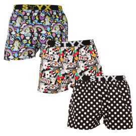 3PACK Herren Boxershorts Styx art sportlich mit Gummizug mehrfarbig (3B11830) XL.
Sie suchen Shorts, die Komfort, Originalität und hochwertige Verarbeitung vereinen?
Hochwertiges Material für maximalen Komfort
Die Styx-Shorts bestehen aus 100 % Baumwolle und sind daher atmungsaktiv, leicht und angenehm zu tragen.
Stylischer Look und funktionaler Schnitt
Dank des lockeren Schnitts bieten die Shorts maximale Bewegungsfreiheit, die Sie nicht nur tagsüber, sondern auch bei sportlichen Aktivitäten schätzen werden.
Warum lieben Sie Styx-Shorts?

100% Baumwolle für hohen Tragekomfort: Atmungsaktives und bequemes Material.
Tschechische Qualität: Die Shorts werden komplett in der Tschechischen Republik hergestellt.
Lockere Passform für maximalen Komfort: Ideal für den täglichen Gebrauch und zur Entspannung.
Stilvolle Designs: Keine langweilige Schublade, sondern eine gute Dosis an Originalität und Stil.

Die tschechische Marke Styx bietet Spaß und Premiumqualität
Styx-Unterwäsche wird besonders bei denjenigen beliebt sein, denen Individualität wichtig ist.
Wie kann man sich um sie kümmern?
Damit Ihre Shorts so lange wie neu halten, empfehlen wir Ihnen, diese Richtlinien zu befolgen.

Waschen: Maschinenwäsche bei 30 °C, um die Weichheit der Baumwolle zu erhalten.
Trockner: Es ist nicht ratsam, die Shorts im Trockner zu trocknen, sondern sie frei an der Luft trocknen zu lassen.
Bügeln: Sie können die Shorts bei mittlerer Hitze bügeln, um das Material nicht zu beschädigen.

Tip: Werden Sie ein Experte für die Pflege von Unterwäsche mit den Ratschlägen in unserem Artikel und geben Sie Ihren Lieblingsstücken die Pflege, die sie verdienen.