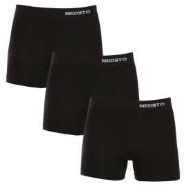 3PACK pánske boxerky Nedeto bezšvové bambusové čierne (3NDTB001S) M, trenky.
Pánske boxerky Nedeto z bambusovej viskózy ti ponúknu nielen výnimočné pohodlie, ale aj štýlový a funkčný design.
Prémiový materiál ťa bude rozmaznávať každý deň
Boxerky sú vyrobené z bambusovej viskózy s prímesou elastanu.
Moderný dizajn, ktorý ťa bude baviť
Bezšvová konštrukcia boxeriek Nedeto ti zaistí maximálne pohodlie bez nepríjemných otlakov a zarezávania.
Prečo by si mal boxerky Nedeto rozhodne vyskúšať

Antibakteriálna bambusová viskóza: Pomáha eliminovať pachy a zaisťuje sviežosť.


Bezšvový dizajn: Žiadne švy, ktoré by ťa mohli tlačiť, maximálne pohodlie.


Dlhšie nohavičky: Vhodné na šport i každodenné nosenie.


Skvelý pomer ceny a kvality: Za nízku cenu získaš hneď tri kúsky kvalitnej spodnej bielizne.

Česká značka Nedeto vsádza na kvalitu za príjemnú cenu
Boxerky Nedeto u nás nosíme všetci, vyrobili sme si ich totiž sami. Tieto ponožky sú vyrobené v Turecku.
Ako sa starať o svoje bambusové boxerky Nedeto
Aby si tvoje nové boxerky zachovali svoju kvalitu čo najdlhšie, dodržuj nasledujúce pokyny:

Pranie: Per boxerky na 30°C s jemnými pracími prostriedkami, aby sa zachovala kvalita bambusových vlákien.


Sušenie: Boxerky je možné sušiť v sušičke na nízku teplotu, ale ideálne je sušenie na vzduchu, aby sa predĺžila ich životnosť.


Žehlenie: Pokiaľ je potrebné, boxerky môžeš žehliť pri nízkej teplote.