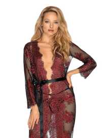 Damenbademantel Obsessive mehrfarbig (Redessia peignoir) S.
Der Morgenmantel Obsessive ist die ideale Wahl für Frauen, die ihre Sinnlichkeit betonen und sich gleichzeitig besonders fühlen wollen.
Leichtes Material, das sich Ihnen anpasst
Der Bademantel ist aus einem weichen Material gefertigt, das sich leicht und angenehm anfühlt, aber auch leicht dehnbar ist und sich gut an den Körper anpasst.
Luxuriöse Details für einen unvergesslichen Eindruck
Transparentes Design mit bunten Spitzenelementen und ein eleganter Satin-Gürtel sorgen für einen Hauch von Glamour und ziehen die Blicke auf sich.
Warum Sie den Bademantel Obsessive lieben werden

Elegantes und verführerisches Design: Transparente Spitze, florale Motive und eine dezente Schleife.
Leichtes und bequemes Material: Flexibel und anpassungsfähig dank der Kombination aus Polyamid und Elastan.
Gute Passform: Es betont die weiblichen Kurven und sorgt für angenehmen Tragekomfort.

Obsessive brand - Schönheit, die inspiriert
Obsessive ist eine sexy Lingerie-Marke, die für ihre Liebe zum Detail, ihre Weiblichkeit und ihre verführerische Ästhetik bekannt ist.
Wie pflegt man einen Obsessive Damenbademantel?
Damit Ihr Morgenmantel die Schönheit und Zartheit der Spitze bewahrt, sollten Sie die folgenden Hinweise beachten:

Waschen: Handwäsche nur bei 30 °C, Feinwaschmittel empfohlen.
Trocknen: Frei an der Luft trocknen lassen, nicht im Wäschetrockner trocknen.
Bügeln: Das Gewand muss nicht gebügelt werden.

Tip: Ihre Lieblingsunterwäsche hat eine sanfte Behandlung verdient.