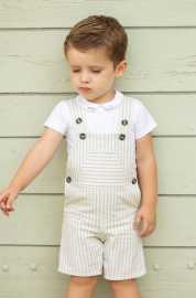 Detské nohavice na traky Tartine et Chocolat zelená farba, vzorované.