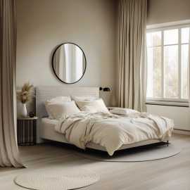 MID.YOU ČALÚNENÁ POSTEĽ, 180/200 cm, prírodná farba.