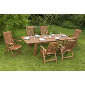 Gardenson ZÁHRADNÝ STÔL, drevo, 180-260/100/75 cm.