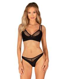 Damesset Obsessive zwart (Nesari set) M/L.
Obsessive zijn zeer  in sexy design.
Pakket bevat geen kousen.