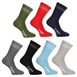 7PACK nogavice Lee Cooper visoke večbarvne (PO38802-1) M.
Privoščite si britansko kakovost in slog z visokimi nogavicami Lee Cooper.
Udobni materiali za vsakodnevno nošenje
Visoke nogavice Lee Cooper so izdelane iz kakovostne mešanice materialov, ki zagotavljajo udobje in vzdržljivost.
Eleganten dizajn za vsako obleko
Eleganten in preprost videz nogavic Lee Cooper se prilega vsaki obleki, tudi formalni.
Zakaj izbrati visoke nogavice Lee Cooper?

Udobje in kakovost: Bombažni material zagotavlja prijaznost do kože in celodnevno udobje.
Elegantna zasnova: Preprost, a eleganten videz bo dopolnil vsako obleko.
Vsestranska uporaba: Odlična za vsakodnevno nošenje, šport ali prostočasne dejavnosti.

Spodnje perilo Lee Cooper vam ustreza v vseh okoliščinah
Britanska blagovna znamka Lee Cooper, znana po vsem svetu, je sinonim za kakovost in slog.
Kako skrbeti za svoje nove najljubše nogavice
Če želite, da bodo nogavice Lee Cooper zdržale čim dlje, upoštevajte naslednje smernice:

Pralnica: Temperatura peresa je največ 30 °C.
Sušilni stroj: Ne sušite ga v sušilniku.
Likanje: Likanje ni potrebno.

Nasvet: Postanite strokovnjak za vzdrževanje spodnjega perila z z nasveti v našem članku in svojim najljubšim kosom zagotovite nego, ki si jo zaslužijo.