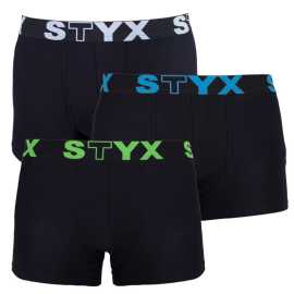 3PACK pánske boxerky Styx športová guma viacfarebné (G9606162) L, trenky.
Doprajte si pohodlie, ktoré vydrží celý deň, s pánskymi boxerkami Styx v klasických farbách.
Kvalitný materiál pre maximálne pohodlie
Boxerky sú vyrobené z prvotriednej zmesi bavlny a umelých vlákien.
Praktický dizajn a česká precíznosť
Boxerky Styx majú kratšie nohavice, ktoré sa nikde nezhrňujú a poskytujú maximálnu voľnosť pohybu.
Prečo si vybrať boxerky Styx

Česká kvalita: navrhnuté a vyrobené v Českej republike, čo zaručuje najvyššiu kvalitu spracovania.
Prémiové materiály: kombinácia bavlny, modalu a elastanu pre maximálne pohodlie.
Univerzálny dizajn: kratšie nohavičky a štýlová športová guma na každú príležitosť.

Spodná bielizeň Styx je jednou z najobľúbenejších
Česká značka Styx je medzi zákazníkmi známa najmä vďaka svojej spodnej bielizni s neotrelými vzormi vo výrazných farbách.
Ako sa mám starať o svoje boxerky Styx?

Perte ich pri teplote 30 °C s jemným pracím prostriedkom, aby bol materiál stále mäkký a príjemný.
Sušenie: Sušička sa neodporúča, boxerky sušte voľne na vzduchu, aby si zachovali svoj tvar.
Žehlenie: V prípade potreby žehlite pri nízkej teplote, aby si materiál zachoval svoju mäkkosť.

Tip: Staňte sa expertom na údržbu spodnej bielizne vďaka tipom v našom článku a doprajte svojim obľúbeným kúskom starostlivosť, ktorú si zaslúžia.