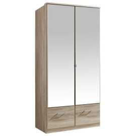 MID.YOU SKRIŇA S OTOČNÝMI DVERAMI, farba duba, 90/199/58 cm.