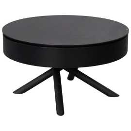 Novel KONFERENČNÝ STOLÍK, čierna, bronzová, kov, sklo, keramika, kompozitné drevo, 73.5/73,5/42 cm.