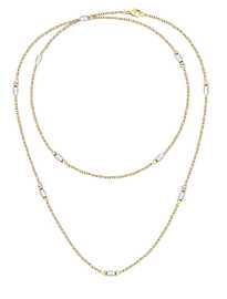 Morellato Dvojitý pozlátený náhrdelník s korálkami Colori SAXQ02.