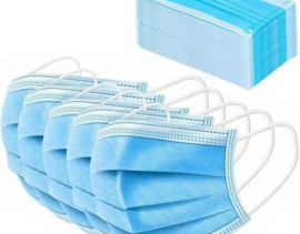 Jednorázové hygienické rúško 3-vrstvové (50ks)
