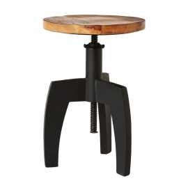 Ambia Home TABURETKA, drevo, kov, 36/48/36 cm.