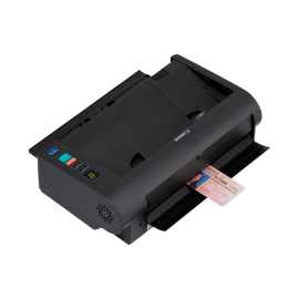 Canon imageFORMULA DR-M140II 6050C003AA skener.

Skener imageFORMULA DR-M140II uspokojí potreby pracoviska náročného na intenzívne využitie papiera, ktoré usiluje o šetrnosť k životnému prostrediu a disponuje obmedzeným priestorom.

Formát tlačiarne:  Stolný skener A4 s automatickým podávaním

Optické rozlíšenie:  600 dpi
Svetelný zdroj:  RGB LED

Odporúčané denné pracovné využitie:  Od 6 000 do 8 500 skenov/deň

Rýchlosť: 

*Čiernobielo: 40 str./min / 80 ot./min
*Farebný: 40 str./min / 80 ot./min

Špecifikácie dokumentov: 

*Šírka: 50,8 až 216 mm
*Dĺžka: 54 až 356 mm
*Hrúbka: Cesta U-Turn: 0,04 až 0,15 mm (27 až 128 g/m2)
*Priama cesta: 0,04 až 0,3 mm (27 až 255 g/m2)
*Režim dlhého dokumentu: Max.
*Skenovanie vizitiek: Priama cesta: 50,8 až 91 mm (hrúbka 380 g/m2, 0,45 mm alebo menej)
*Oddelenie papiera: Systém Retard Roller (separačný valček)
*Kapacita podávača: 80 listov

Automatický podávač pre skenovanie:  Áno

Špeciálne funkcie: 

Automatická detekcia veľkosti stránky, korekcia sklonu, trojrozmerná korekcia farieb, vypustenie farieb (RGB), automatická detekcia farieb, vylepšovanie textu, MultiStream, prednastavená krivka gama, skenovanie náhľadu, oddelenie dávok (patch kód / prázdna stránka / počítadlo / čiarový kód / zónové OCR / titulná strana), otočenie obrazu, vynechanie prázdnej stránky, režim Folio, nastavenie oblasti skenovania, orientácia textu, zvýraznenie hrán, potlačenie moaré, ochrana pred presvitaním zadnej strany / odstránenie pozadia, zvýraznenie znakov, vyhladenie pozadia, odstránenie tieňa, automatické nastavenie rozlíšenia, guma, rýchle obnovenie, detekcia dvojitého podania (ultrazvukový snímač / podľa dĺžky), rozpoznávanie čiarových kódov a 2D kódov

Rozhranie:  High Speed USB 2.0

Obrazový snímač:  Jednořádkový snímač CMOS CIS


Rozmery: 

*Zatvorený zásobník: 313 × 181 × 93 mm (Š × H × V)
*Otvorený zásobník (podávanie a výstup): 313 × 288 × 93 mm (Š × H × V)

Hmotnosť [kg]:  Približne 2,6 kg