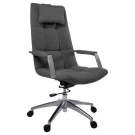 Novel KANCELÁRSKE KRESLO, látka Teddy, tmavosivá.